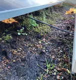 Leitungen auf Flachdach, PV-Modul