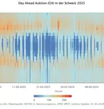 Heatmap Börsenstrompreise 2025
