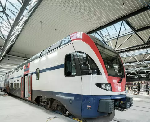 S-Bahn-Zug im Depot der SBB.