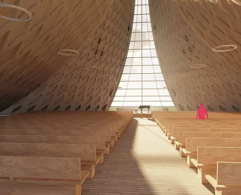 Rendering von Kirchenbeleuchtung