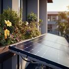 Solarpanel auf Balkon