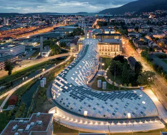 Swatch-Gebäude von oben